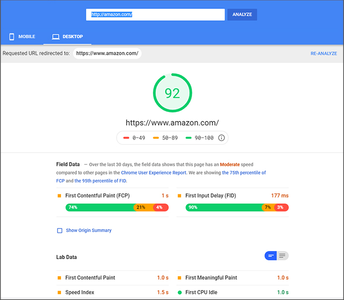 ابزار Google PageSpeed Insights سرعت بارگذاری صفحات